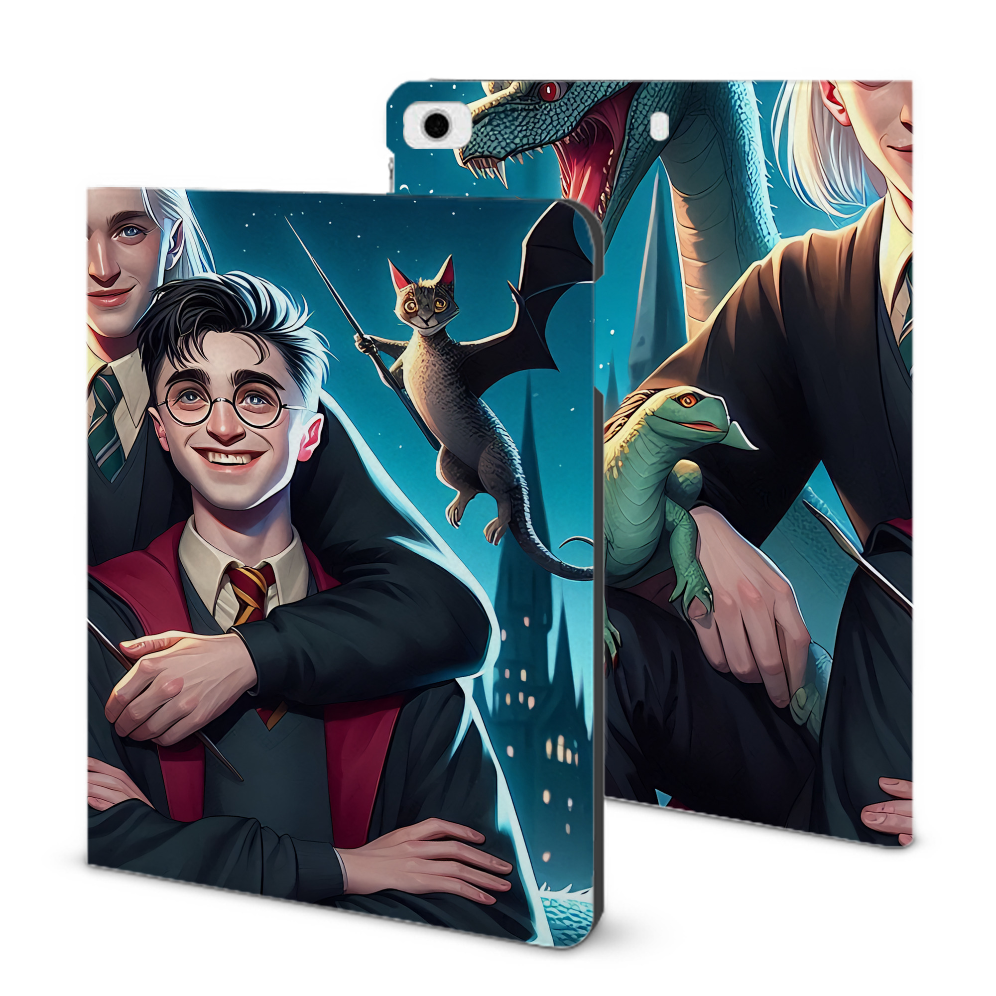 （画像用） Harry Potter ハリー・ポッターシリーズ IPad ケース ブック型 PUレザー TPU 耐衝撃 軽量 薄型 ペン収納なし 全面保護 IPad 各モデル対応